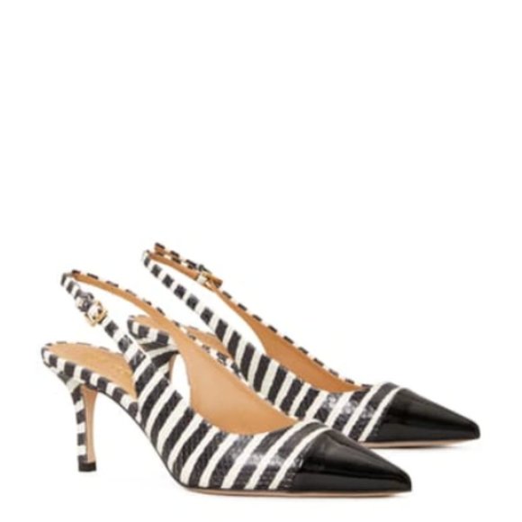 Tory Burch Shoes - Tory Burch Penelope Cap Toe Slingback Pump Size 8 EUC